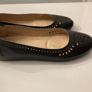 Women's, Naturalizer, Size 9M, Black, Flats, Slip on Shoes, Suede, Cutouts, Mex